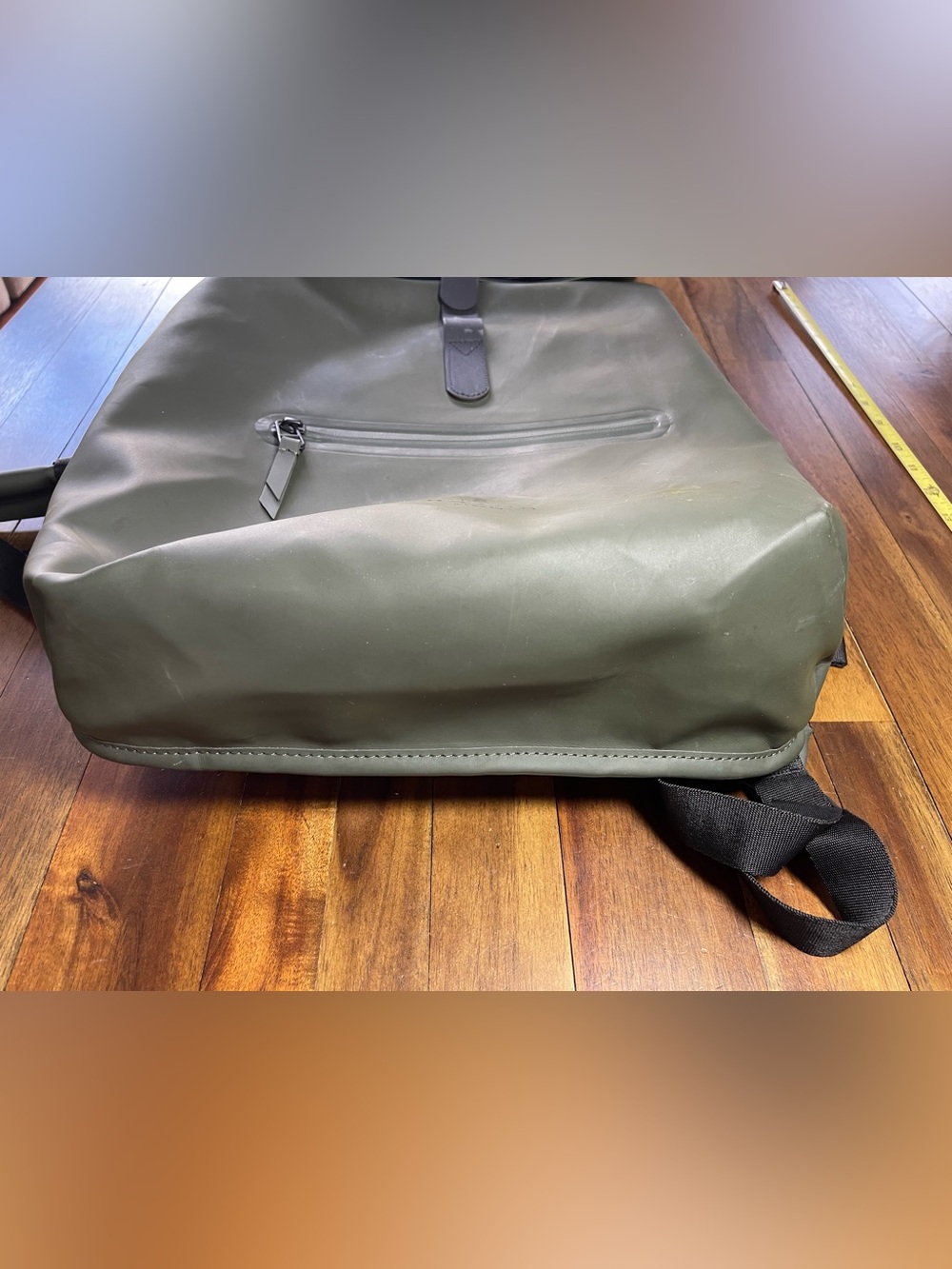 RAINS rolltop Rucksack green - Picture 7 of 16